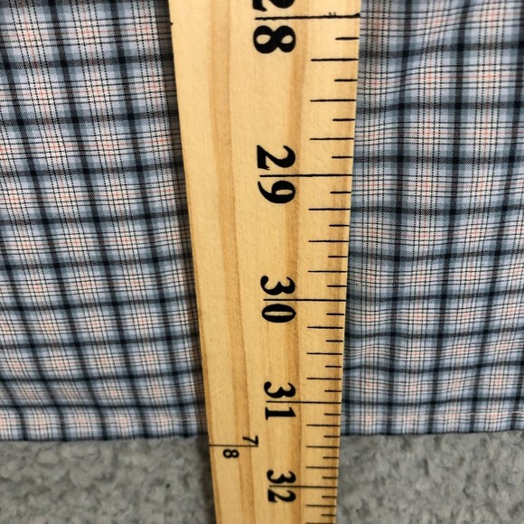 Perry Ellis Shirt Men‎ Large Gray Plaid Oxford Button Up Slim Fit Collar - Picture 8 of 8